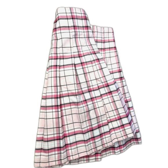No Boundaries Heartbreak pleated check mini skirt in pink. Size S. - Picture 7 of 9